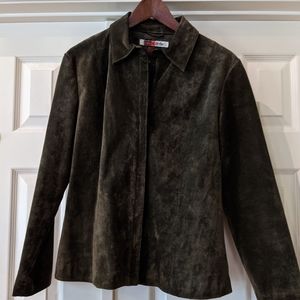 Olive Green Suede Jacket